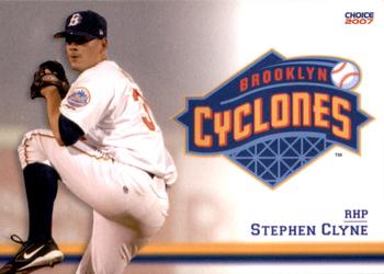 2007 Choice Brooklyn Cyclones #09 Stephen Clyne Front