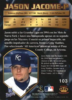 1997 Pacific Crown Collection - Silver #103 Jason Jacome Back