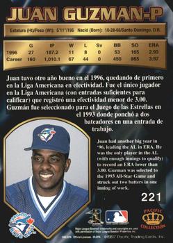 1997 Pacific Crown Collection - Silver #221 Juan Guzman Back