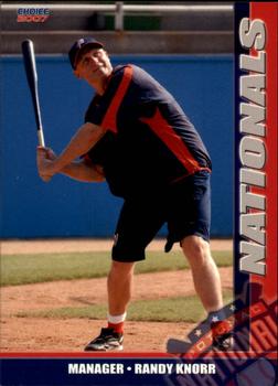 2007 Choice Potomac Nationals #30 Randy Knorr Front