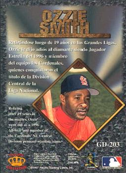 1997 Pacific Prism Invincible - Gems of the Diamond #GD-203 Ozzie Smith Back