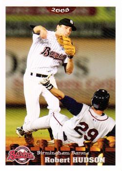 2008 Grandstand Birmingham Barons #NNO Robert Hudson Front