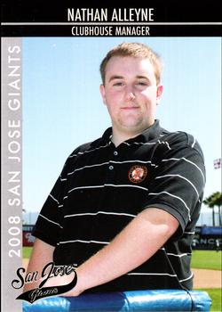 2008 Grandstand San Jose Giants #32 Nathan Alleyne Front