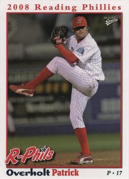 2008 MultiAd Reading Phillies #19 Patrick Overholt Front