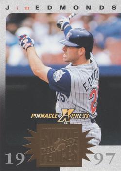 1997 Pinnacle X-Press - Swing for the Fences Upgrade Exchange #NNO Jim Edmonds Front