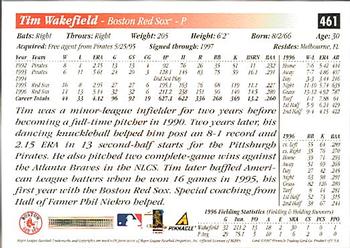 1997 Score - Hobby Reserve by Score #461 Tim Wakefield Back