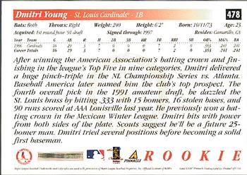 1997 Score - Hobby Reserve by Score #478 Dmitri Young Back