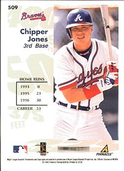 1997 Score - Hobby Reserve by Score #509 Chipper Jones Back