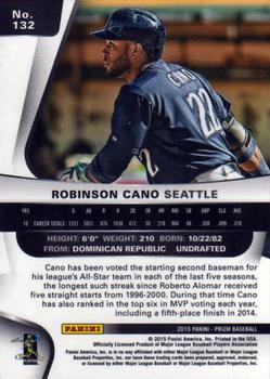 2015 Panini Prizm #132 Robinson Cano Back