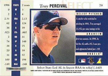 1997 Select - Select Company #79 Troy Percival Back