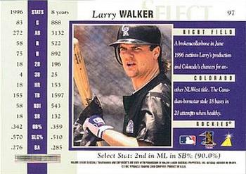 1997 Select - Select Company #97 Larry Walker Back