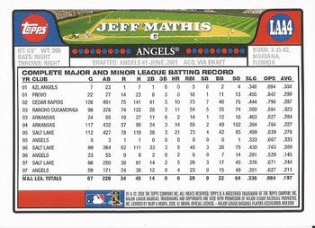 2008 Topps Los Angeles Angels #LAA4 Jeff Mathis Back