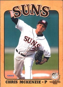 2012 Choice Hagerstown Suns #15 Chris McKenzie Front