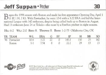 1997 Best Pawtucket Red Sox #30 Jeff Suppan Back