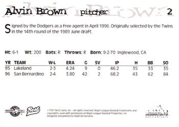 1997 Best San Antonio Missions #2 Alvin Brown Back