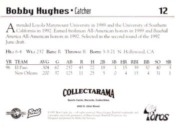 1997 Best Tucson Toros #12 Bobby Hughes Back