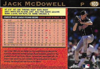 1997 Topps Chrome - Refractors #103 Jack McDowell Back