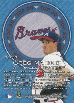 1997 Ultra - Top 30 #7 Greg Maddux Back