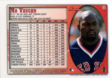 1998 Bowman - International #35 Mo Vaughn Back