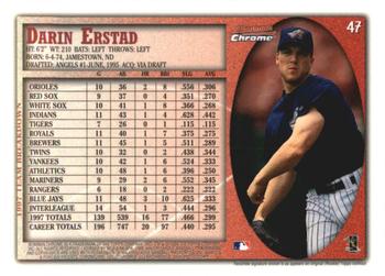 1998 Bowman Chrome - International #47 Darin Erstad Back