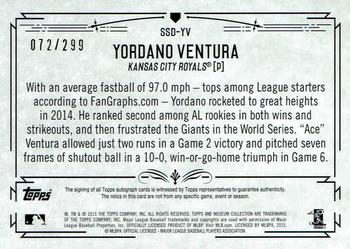 2015 Topps Museum Collection - Single-Player Signature Swatches Dual Relic Auto #SSD-YV Yordano Ventura Back
