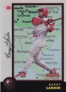 1998 Bowman Chrome - International Refractors #63 Barry Larkin Front