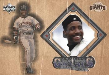 1997 Upper Deck - Amazing Greats #AG17 Barry Bonds Front