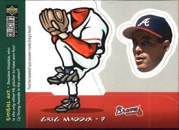 1998 Collector's Choice - Mini Bobbing Heads #6 Greg Maddux Front