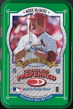 1998 Donruss Preferred - Tin Packs Green #12 Mark McGwire Front