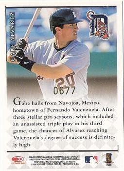 1998 Donruss Signature - Signature Series Millennium Marks Autographs #NNO Gabe Alvarez Back