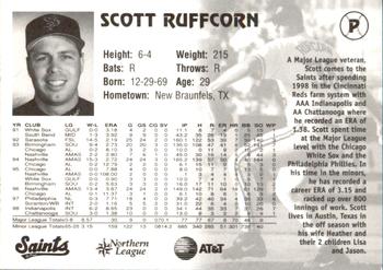 1999 St. Paul Saints #NNO Scott Ruffcorn Back