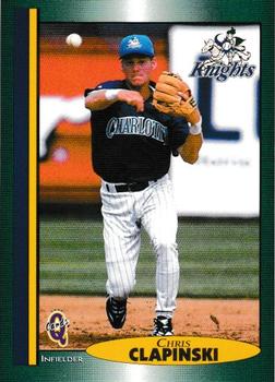 1998 Blueline Q-Cards Charlotte Knights #8 Chris Clapinski Front