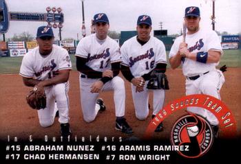 1998 Nashville Sounds #NNO Chad Hermansen / Abraham Nunez / Aramis Ramirez Front