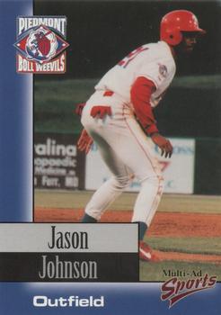 1998 Multi-Ad Piedmont Boll Weevils #18 Jason Johnson Front