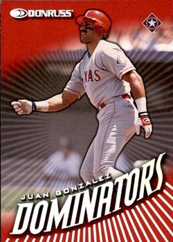 1998 Donruss - Dominators #7 Juan Gonzalez Front