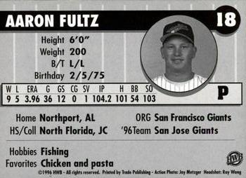 1996 HWB West Oahu CaneFires #18 Aaron Fultz Back