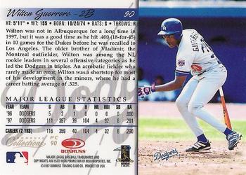 1998 Donruss Collections Donruss #90 Wilton Guerrero Back