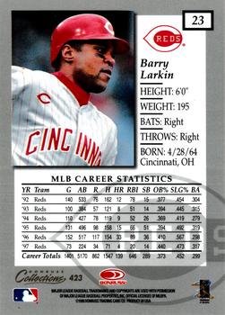 1998 Donruss Collections Elite #423 Barry Larkin Back