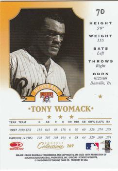 1998 Donruss Collections Leaf #269 Tony Womack Back