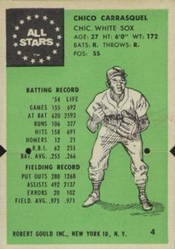 1955 Robert Gould All Stars #4 Chico Carrasquel Front