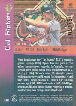 1998 Finest - The Man Refractors #TM5 Cal Ripken Back