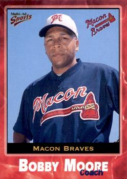 2001 Multi-Ad Macon Braves #27 Bobby Moore Front