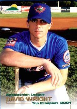2001 Grandstand Appalachian League Top Prospects Update #NNO David Wright Front