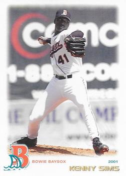 2001 Grandstand Bowie Baysox #NNO Kenny Sims Front