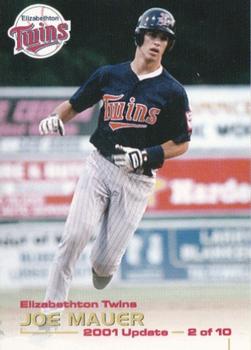 2001 Grandstand Elizabethton Twins Update #2 Joe Mauer Front