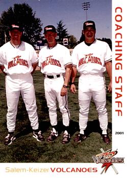 2001 Grandstand Salem-Keizer Volcanoes #2001 Fred Stanley / Steve Decker / Trevor Wilson Front