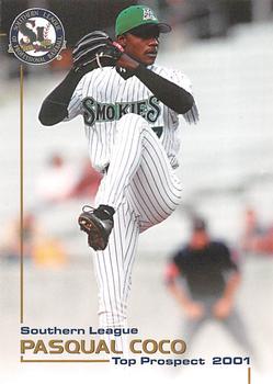 2001 Grandstand Southern League Top Prospects #NNO Pasqual Coco Front