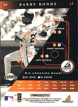 1997 Zenith #14 Barry Bonds Back