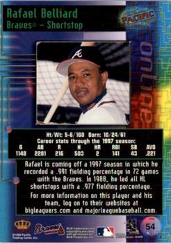 1998 Pacific Online - Red #54 Rafael Belliard Back