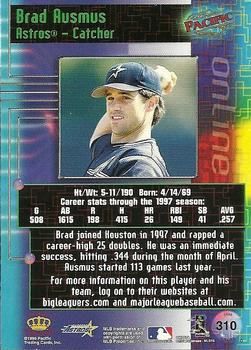 1998 Pacific Online - Red #310 Brad Ausmus Back